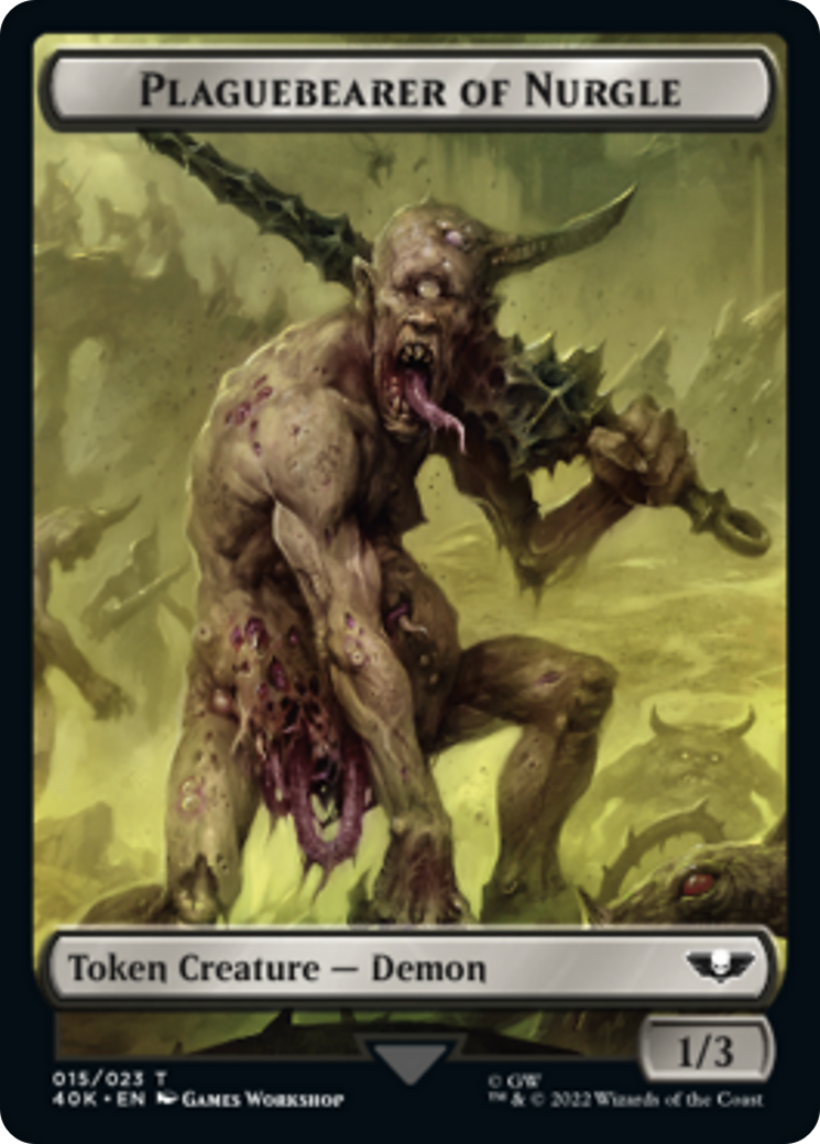 Spawn // Plaguebearer of Nurgle Double-Sided Token [Warhammer 40,000 Tokens] | Pegasus Games WI