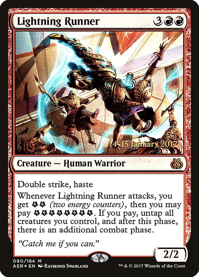 Lightning Runner [Aether Revolt Prerelease Promos] | Pegasus Games WI