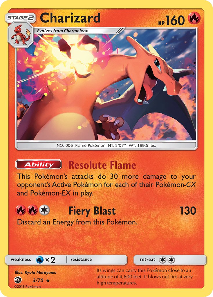 Charizard (3/70) (Let's Play, Eevee) (Theme Deck Exclusive) [Sun & Moon: Dragon Majesty] | Pegasus Games WI