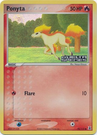 Ponyta (78/113) (Stamped) [EX: Delta Species] | Pegasus Games WI