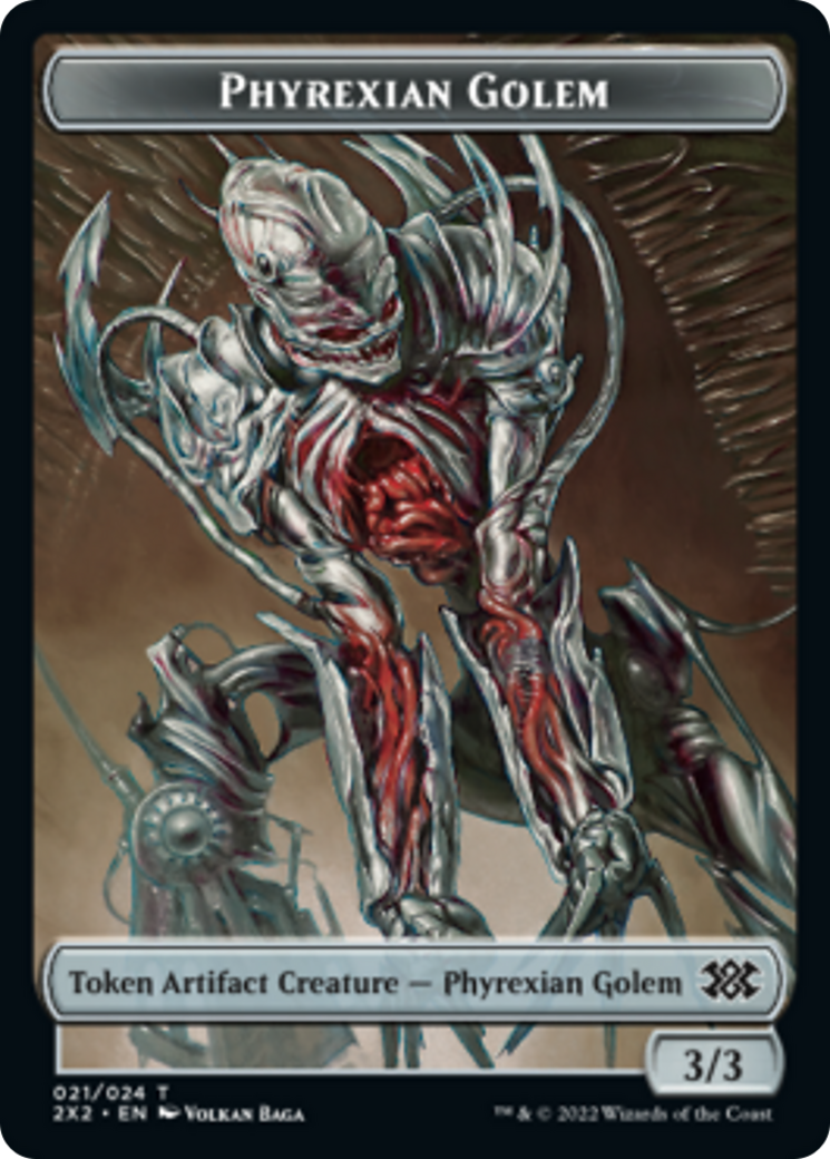 Egg // Phyrexian Golem Double-Sided Token [Double Masters 2022 Tokens] | Pegasus Games WI