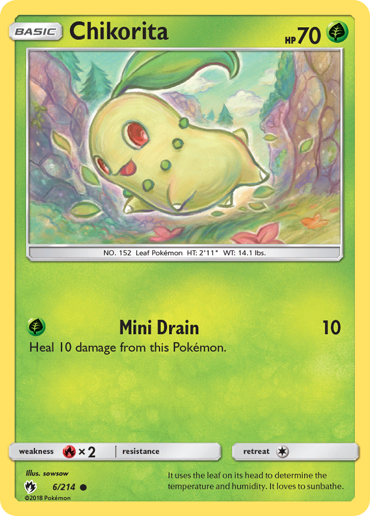 Chikorita (6/214) [Sun & Moon: Lost Thunder] | Pegasus Games WI