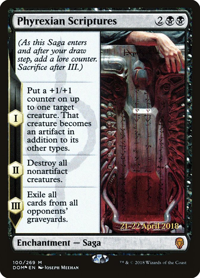 Phyrexian Scriptures [Dominaria Prerelease Promos] | Pegasus Games WI