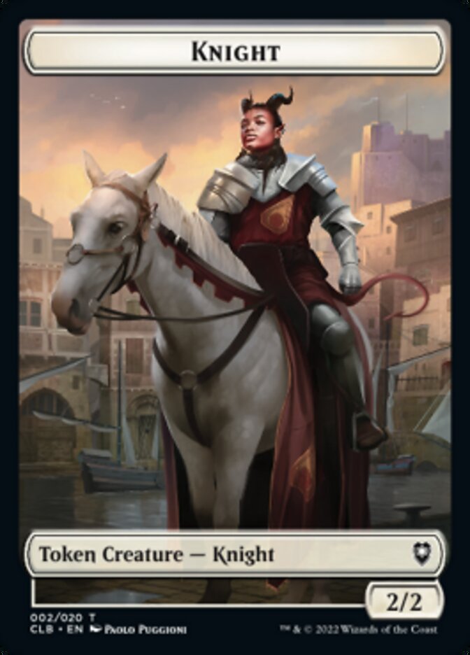 Treasure // Knight Double-Sided Token [Commander Legends: Battle for Baldur's Gate Tokens] | Pegasus Games WI