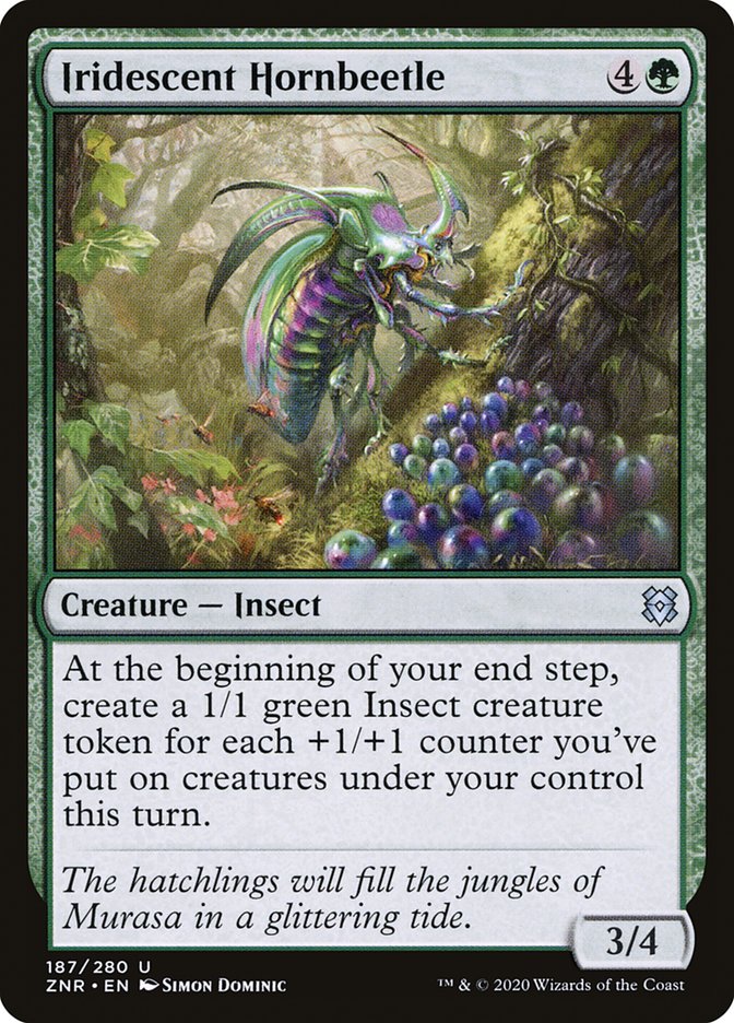 Iridescent Hornbeetle [Zendikar Rising] | Pegasus Games WI