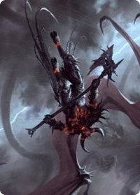 Burning-Rune Demon Art Card [Kaldheim Art Series] | Pegasus Games WI