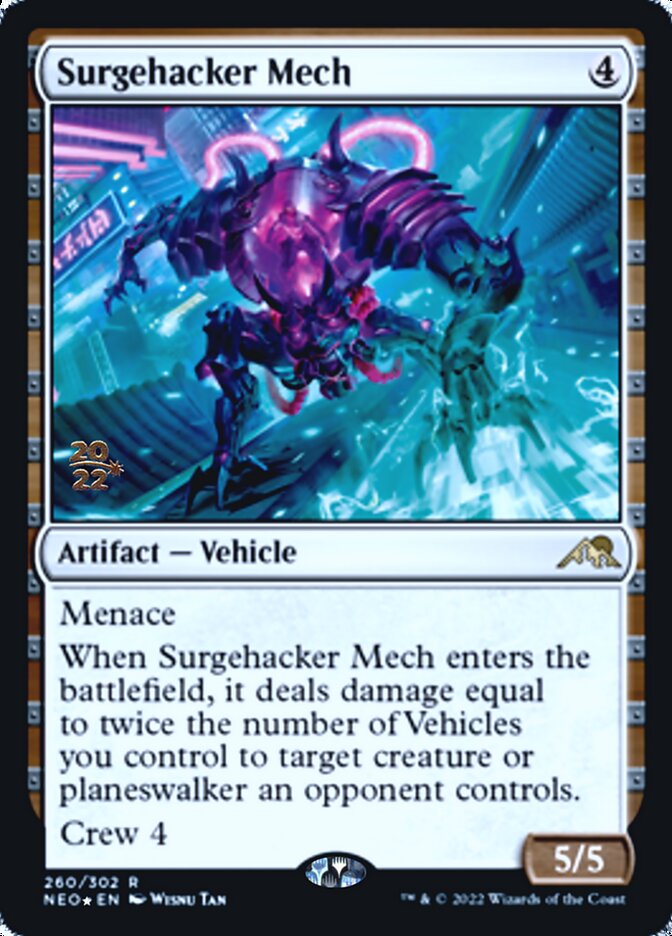 Surgehacker Mech [Kamigawa: Neon Dynasty Prerelease Promos] | Pegasus Games WI