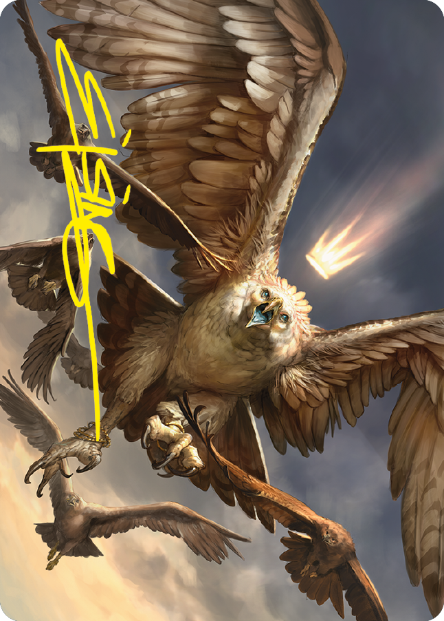 Gwaihir, Greatest of the Eagles Art Card (Gold-Stamped Signature) [The Lord of the Rings: Tales of Middle-earth Art Series] | Pegasus Games WI