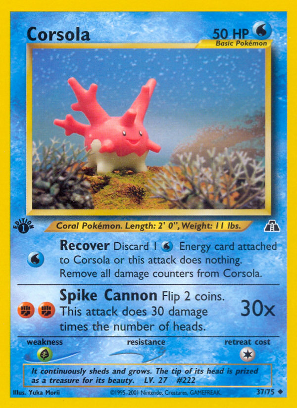 Corsola (37/75) [Neo Discovery 1st Edition] | Pegasus Games WI