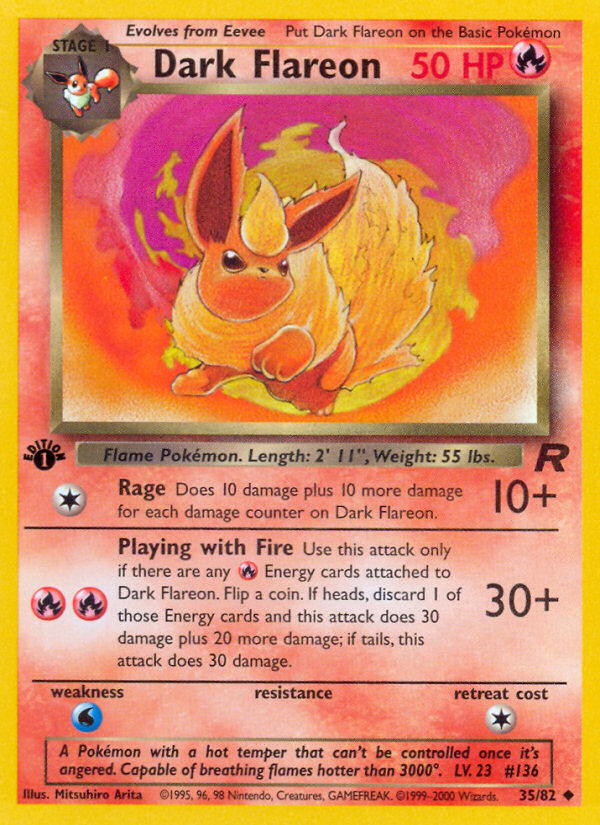 Dark Flareon (35/82) [Team Rocket 1st Edition] | Pegasus Games WI