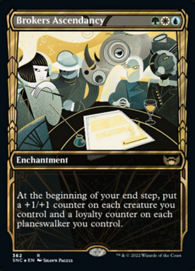 Brokers Ascendancy (Showcase Golden Age Gilded Foil) [Streets of New Capenna] | Pegasus Games WI