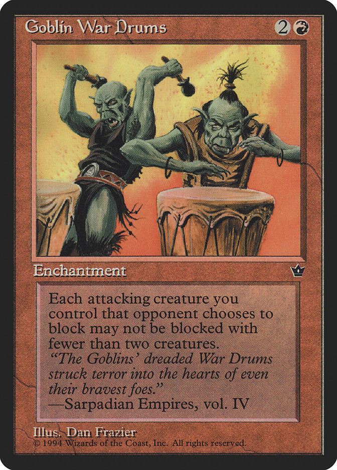 Goblin War Drums (Dan Frazier) [Fallen Empires] | Pegasus Games WI