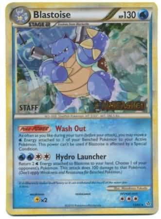 Blastoise (13/95) (Staff Prerelease Promo) [HeartGold & SoulSilver: Black Star Promos] | Pegasus Games WI