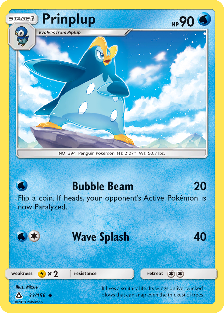 Prinplup (33/156) [Sun & Moon: Ultra Prism] | Pegasus Games WI