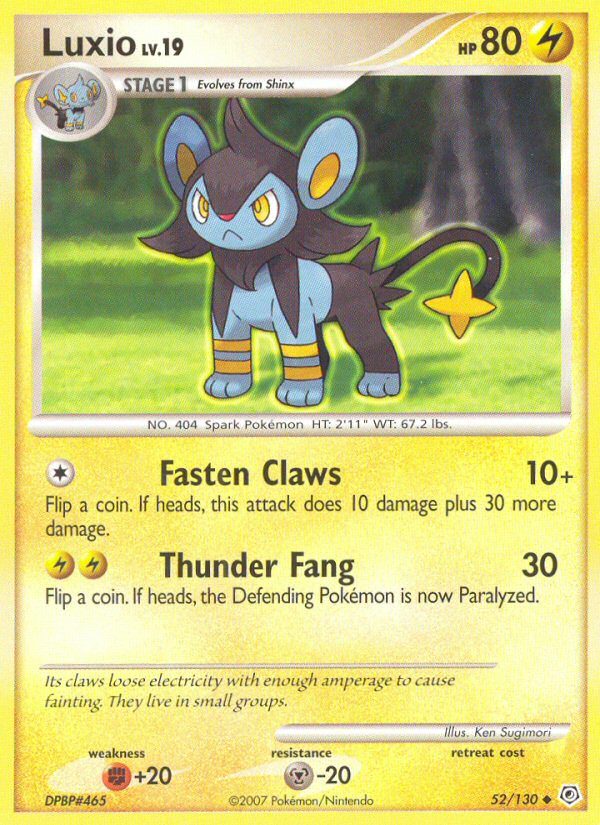 Luxio (52/130) [Diamond & Pearl: Base Set] | Pegasus Games WI
