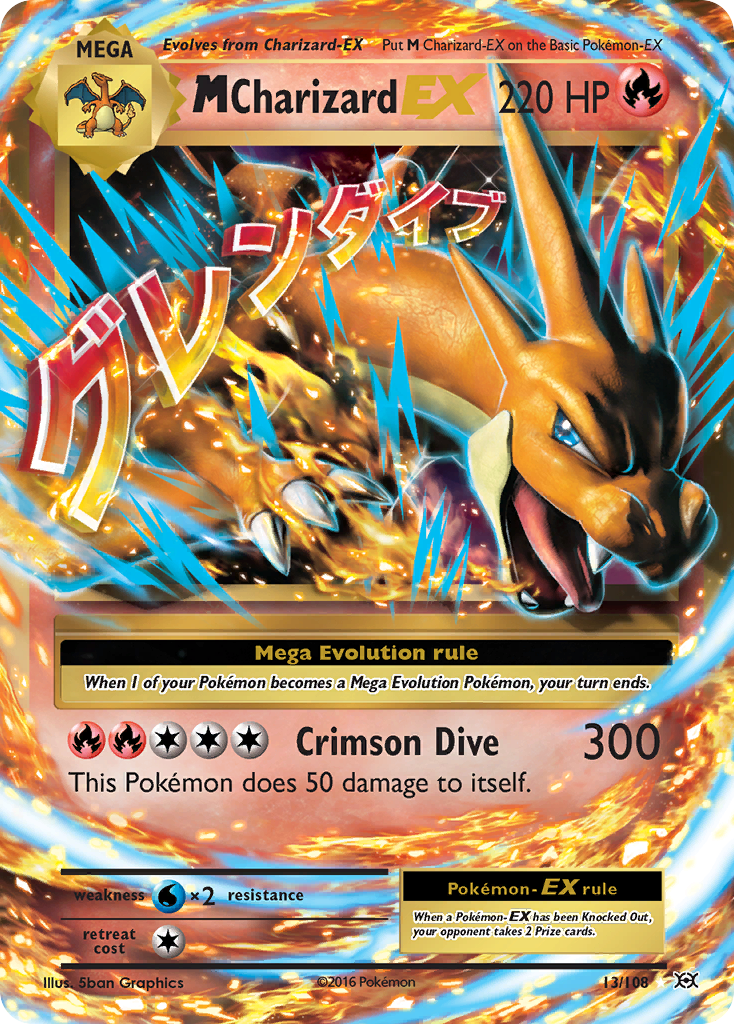 M Charizard EX (13/108) [XY: Evolutions] | Pegasus Games WI