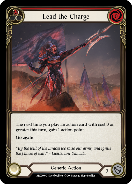 Lead the Charge (Red) [ARC209-C] 1st Edition Rainbow Foil | Pegasus Games WI