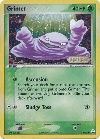 Grimer (54/92) (Stamped) [EX: Legend Maker] | Pegasus Games WI