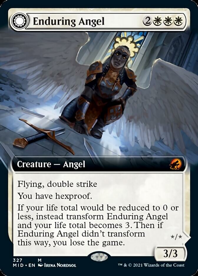 Enduring Angel // Angelic Enforcer (Extended Art) [Innistrad: Midnight Hunt] | Pegasus Games WI