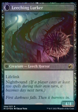 Curse of Leeches // Leeching Lurker [Innistrad: Midnight Hunt Prerelease Promos] | Pegasus Games WI
