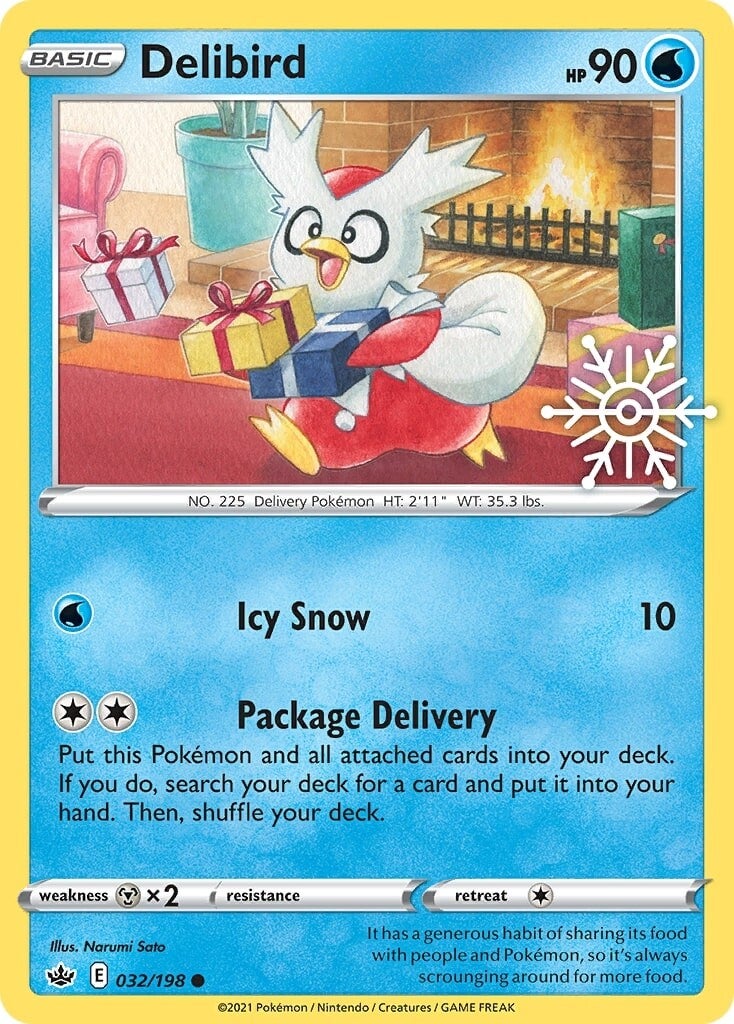 Delibird (032/198) (Holiday Calendar) [Sword & Shield: Chilling Reign] | Pegasus Games WI