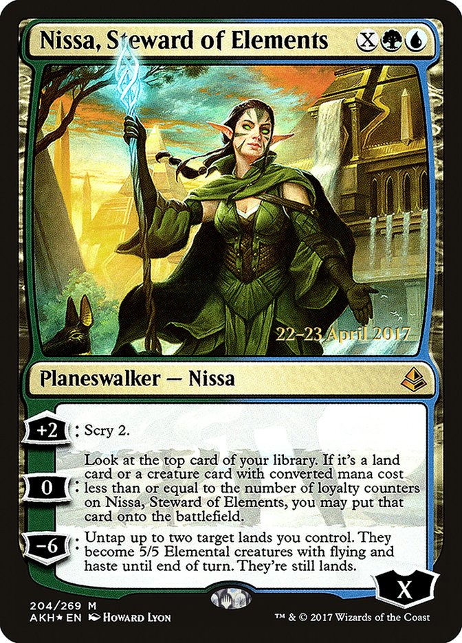 Nissa, Steward of Elements [Amonkhet Prerelease Promos] | Pegasus Games WI