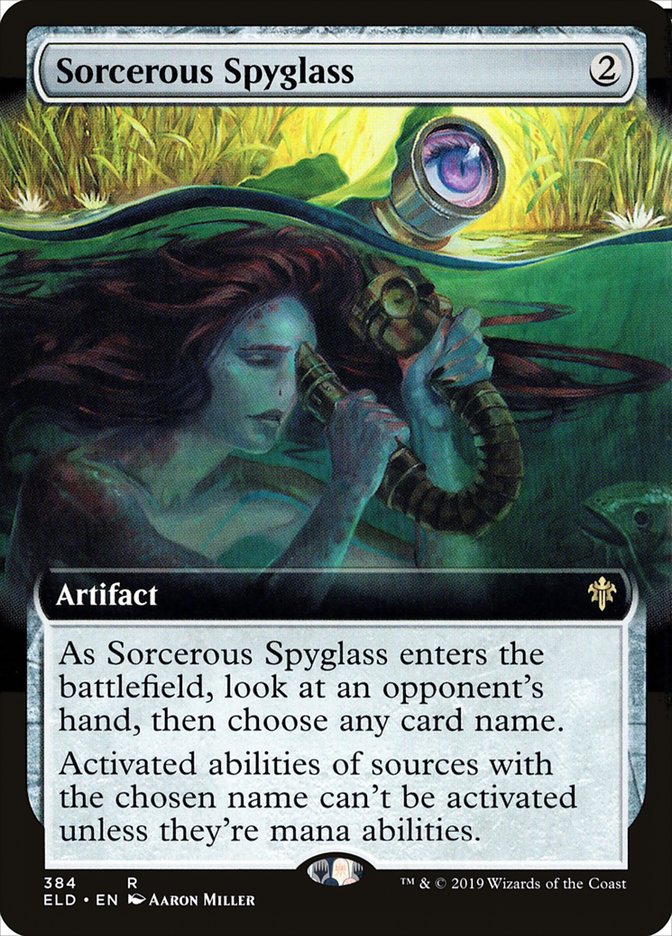 Sorcerous Spyglass (Extended Art) [Throne of Eldraine] | Pegasus Games WI