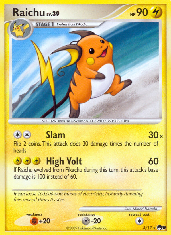 Raichu (3/17) [POP Series 9] | Pegasus Games WI