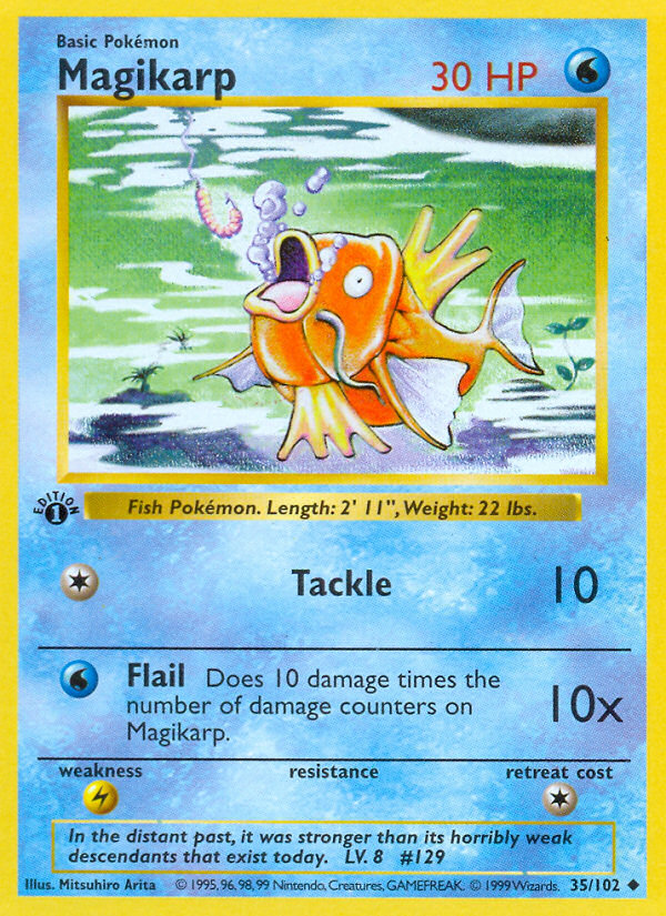 Magikarp (35/102) (Shadowless) [Base Set 1st Edition] | Pegasus Games WI