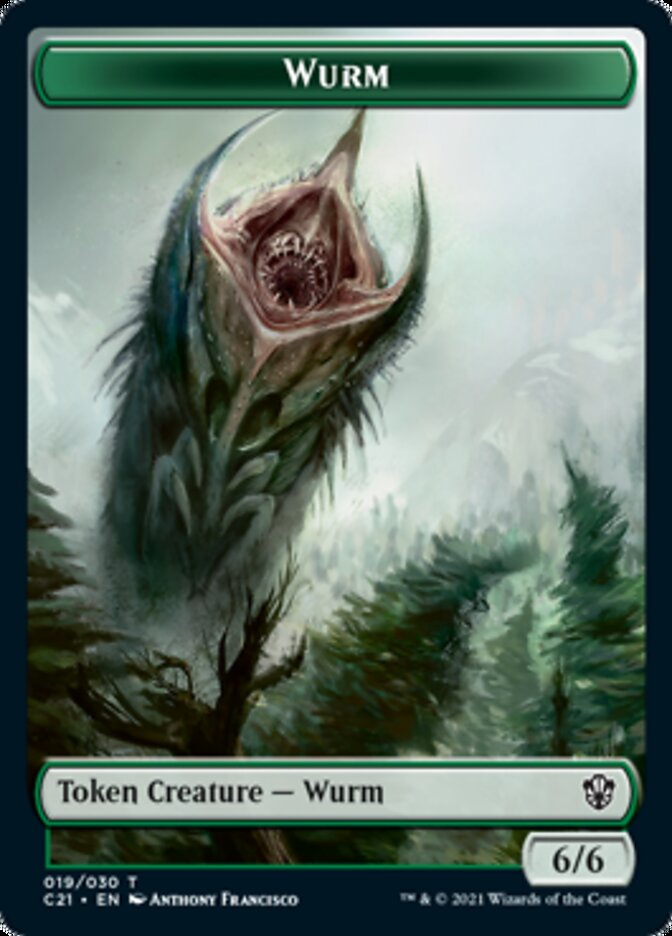 Wurm // Kraken Double-Sided Token [Commander 2021 Tokens] | Pegasus Games WI