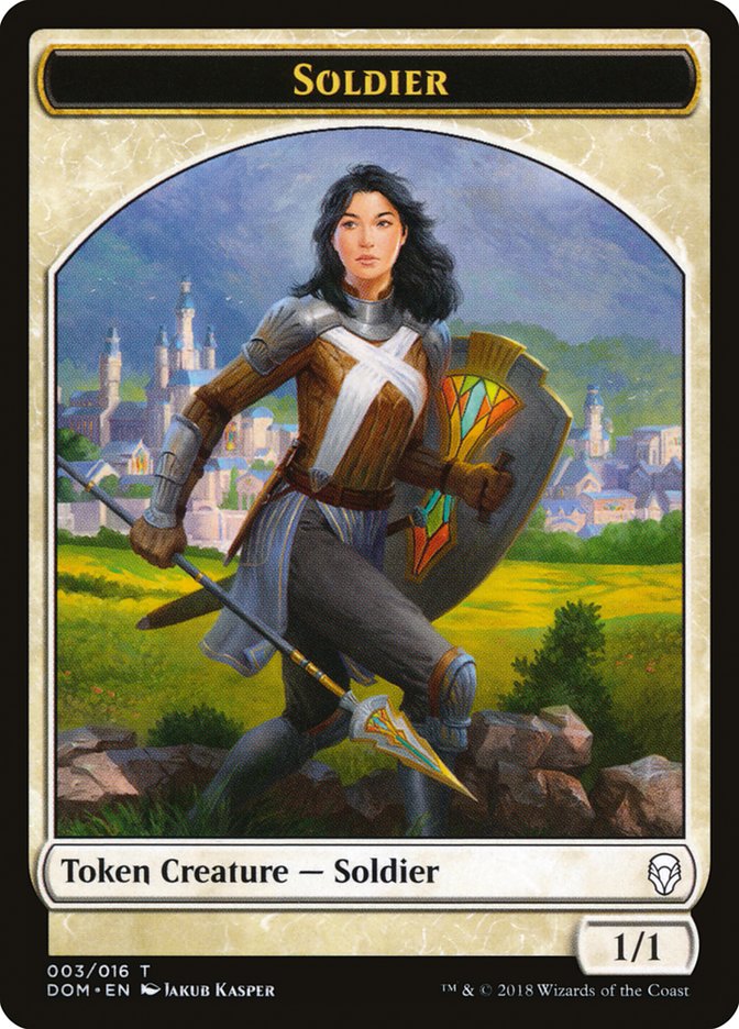 Soldier Token [Dominaria Tokens] | Pegasus Games WI