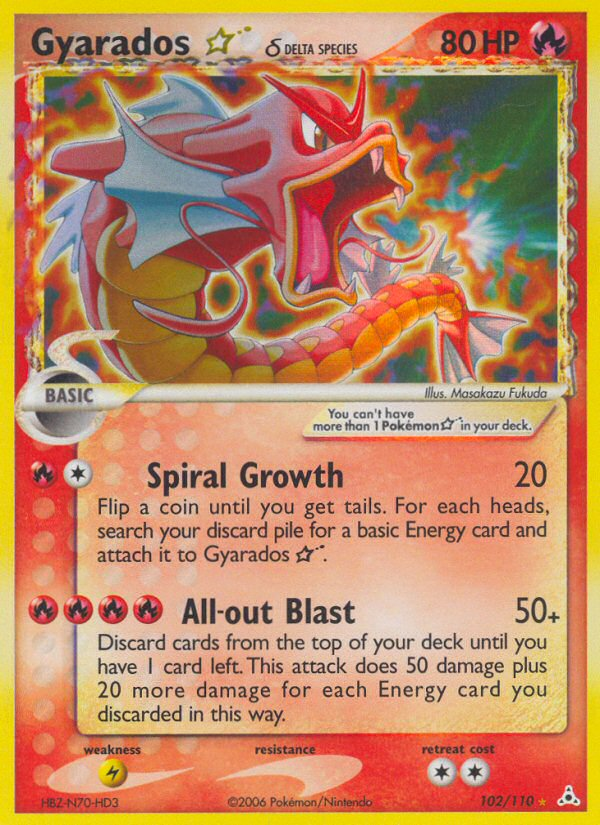 Gyarados Star (102/110) (Delta Species) [EX: Holon Phantoms] | Pegasus Games WI