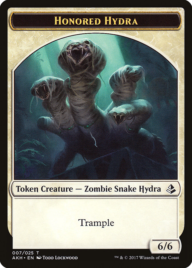 Honored Hydra // Warrior Double-Sided Token [Amonkhet Tokens] | Pegasus Games WI