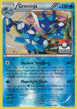 Greninja (40/122) (League Promo 1st Place) [XY: BREAKpoint] | Pegasus Games WI