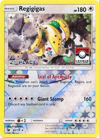 Regigigas (84/111) (League Promo 2nd Place) [Sun & Moon: Crimson Invasion] | Pegasus Games WI