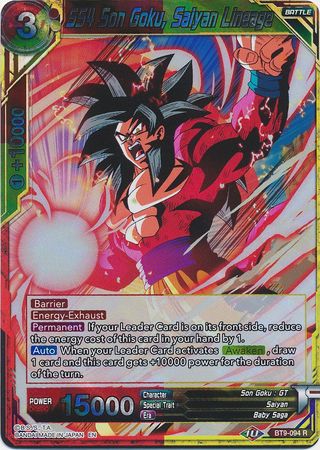 SS4 Son Goku, Saiyan Lineage [BT9-094] | Pegasus Games WI
