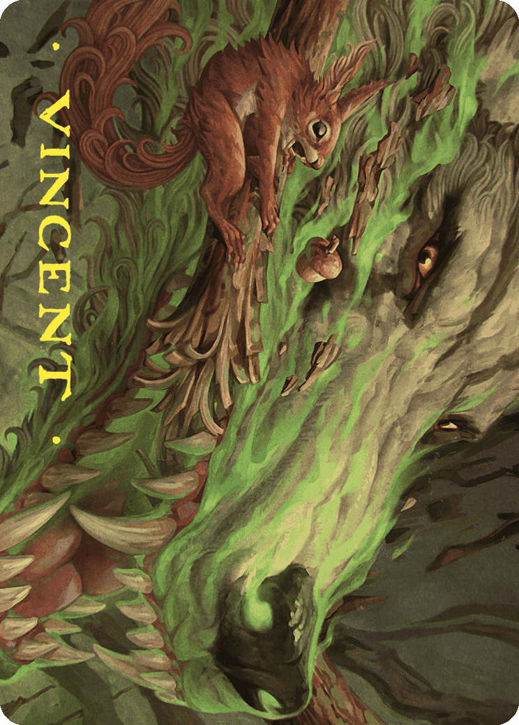 Leaping Ambush Art Card (Gold-Stamped Signature) [Wilds of Eldraine Art Series] | Pegasus Games WI