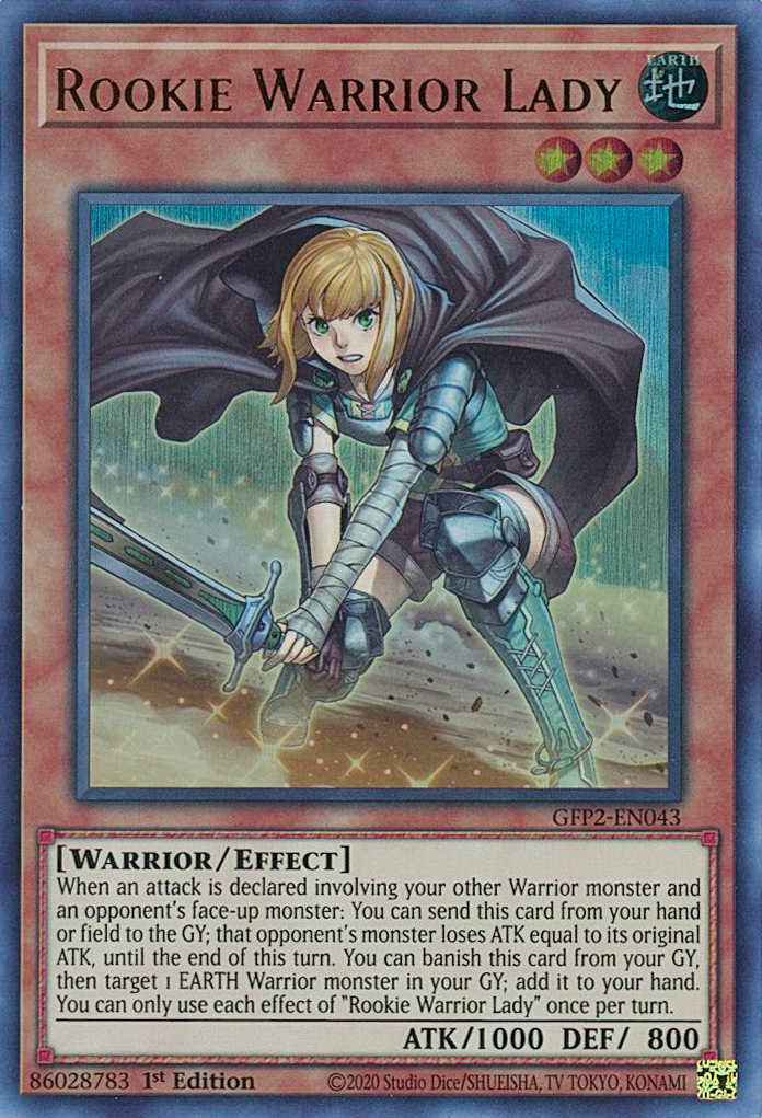 Rookie Warrior Lady [GFP2-EN043] Ultra Rare | Pegasus Games WI
