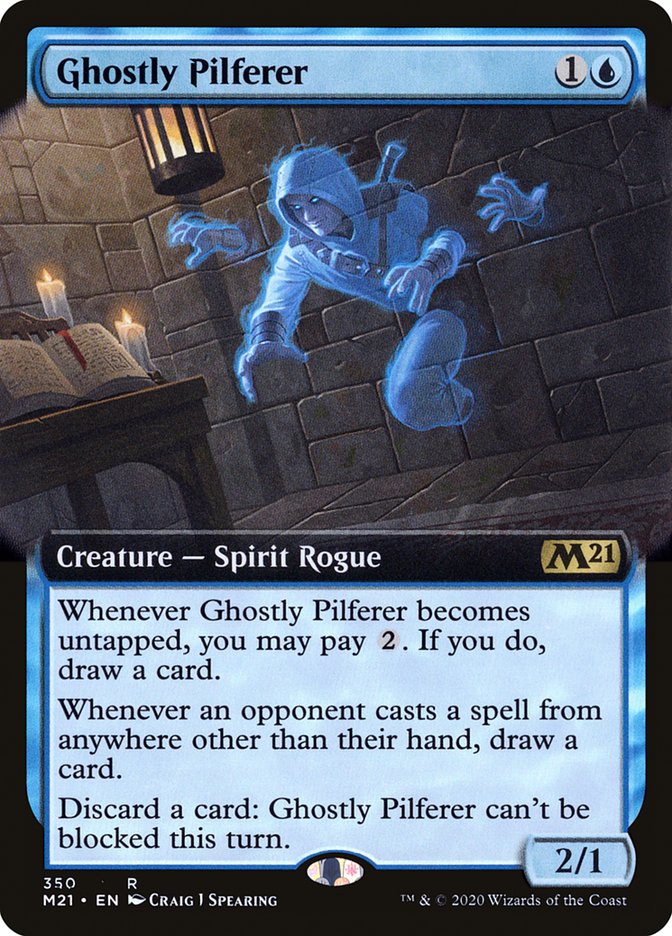 Ghostly Pilferer (Extended Art) [Core Set 2021] | Pegasus Games WI