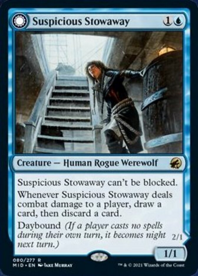 Suspicious Stowaway // Seafaring Werewolf [Innistrad: Midnight Hunt] | Pegasus Games WI