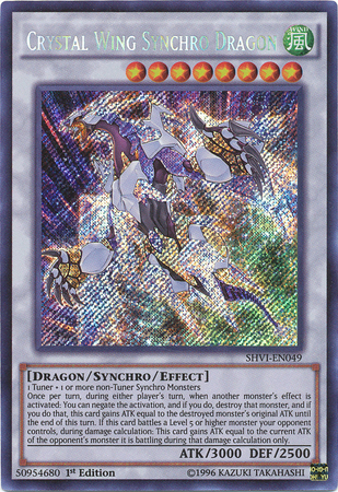Crystal Wing Synchro Dragon [SHVI-EN049] Secret Rare | Pegasus Games WI