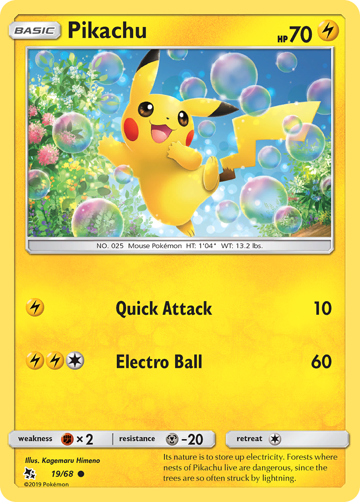 Pikachu (19/68) [Sun & Moon: Hidden Fates] | Pegasus Games WI