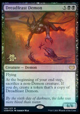 Dreadfeast Demon [Innistrad: Crimson Vow Prerelease Promos] | Pegasus Games WI