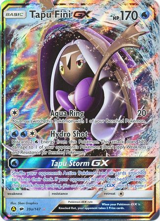 Tapu Fini GX (39/147) (Alternate card) (Jumbo Card) [Sun & Moon: Burning Shadows] | Pegasus Games WI