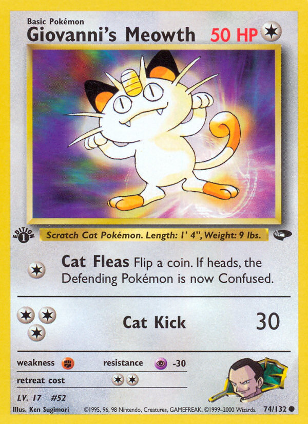 Giovanni's Meowth (74/132) [Gym Challenge 1st Edition] | Pegasus Games WI