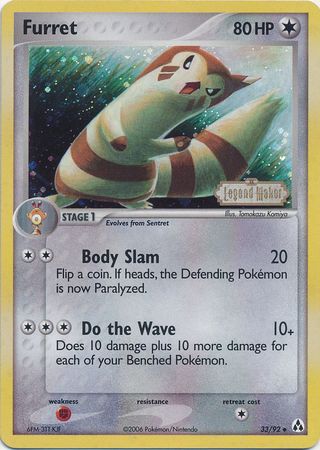 Furret (33/92) (Stamped) [EX: Legend Maker] | Pegasus Games WI