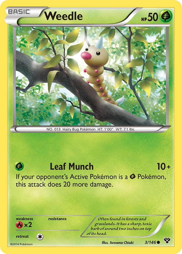 Weedle (3/146) [XY: Base Set] | Pegasus Games WI