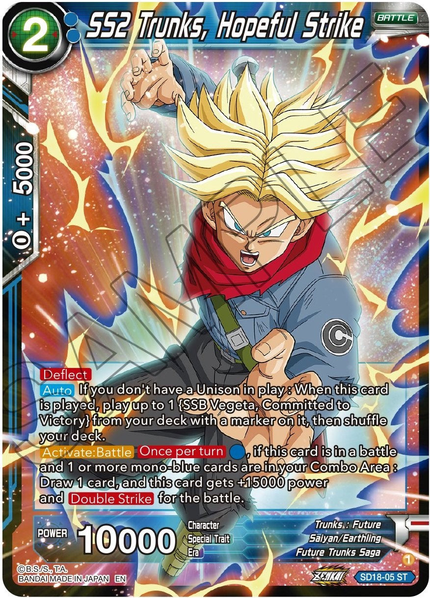 SS2 Trunks, Hopeful Strike (SD18-05) [Dawn of the Z-Legends] | Pegasus Games WI