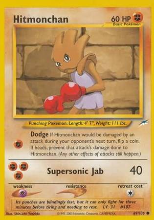 Hitmonchan (69/105) [Neo Destiny Unlimited] | Pegasus Games WI