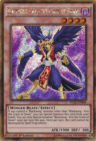 Blackwing - Kris the Crack of Dawn [PGL2-EN006] Gold Secret Rare | Pegasus Games WI